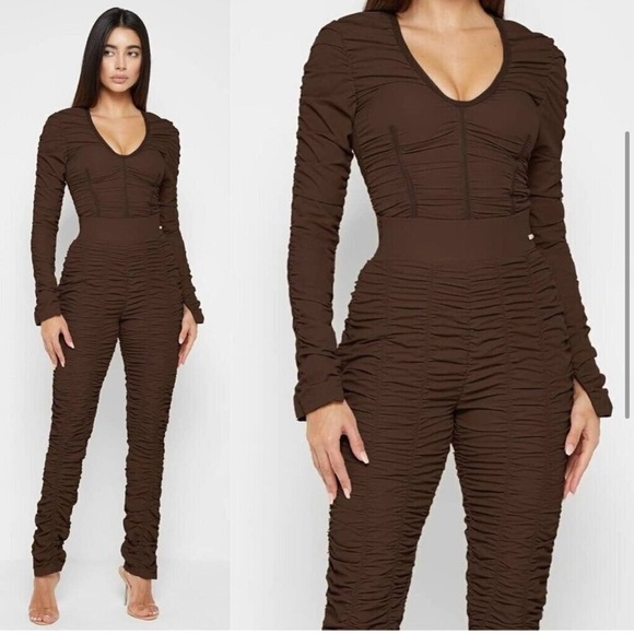 Maniere de Voir ruched leggings, us size 6 - Picture 1 of 4
